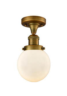 Beacon - 1 Light - 6 inch - Brushed Brass - Semi-Flush Mount (3442|517-1CH-BB-G201-6)