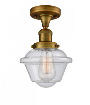 Oxford - 1 Light - 8 inch - Brushed Brass - Semi-Flush Mount (3442|517-1CH-BB-G534)