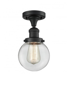 Beacon - 1 Light - 6 inch - Matte Black - Semi-Flush Mount (3442|517-1CH-BK-G202-6-LED)