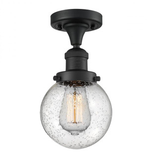 Beacon - 1 Light - 6 inch - Matte Black - Semi-Flush Mount (3442|517-1CH-BK-G204-6-LED)