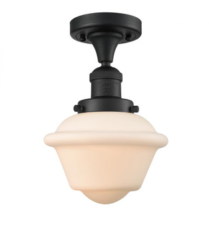 Oxford - 1 Light - 8 inch - Matte Black - Semi-Flush Mount (3442|517-1CH-BK-G531-LED)