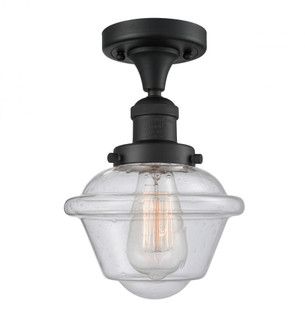 Oxford - 1 Light - 8 inch - Matte Black - Semi-Flush Mount (3442|517-1CH-BK-G534)