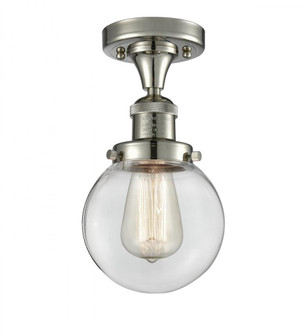 Beacon - 1 Light - 6 inch - Polished Nickel - Semi-Flush Mount (3442|517-1CH-PN-G202-6)