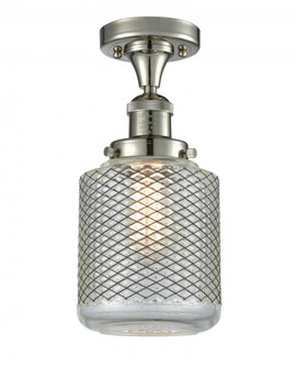 Stanton - 1 Light - 6 inch - Polished Nickel - Semi-Flush Mount (3442|517-1CH-PN-G262)