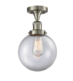 Beacon - 1 Light - 8 inch - Brushed Satin Nickel - Semi-Flush Mount (3442|517-1CH-SN-G202-8-LED)