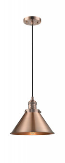 Briarcliff - 1 Light - 10 inch - Antique Copper - Cord hung - Mini Pendant (3442|201C-AC-M10-AC-LED)