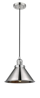 Briarcliff - 1 Light - 10 inch - Polished Nickel - Cord hung - Mini Pendant (3442|201C-PN-M10-PN)