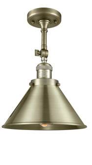 Briarcliff - 1 Light - 10 inch - Antique Brass - Adjustable Semi-Flush Mount (3442|201F-AB-M10-AB-LED)