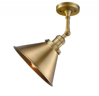 Briarcliff - 1 Light - 10 inch - Brushed Brass - Adjustable Semi-Flush Mount (3442|201F-BB-M10-BB)