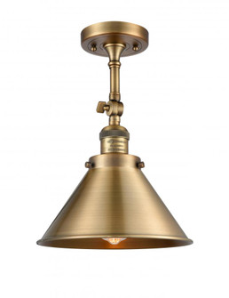 Briarcliff - 1 Light - 10 inch - Brushed Brass - Adjustable Semi-Flush Mount (3442|201F-BB-M10-BB-LED)