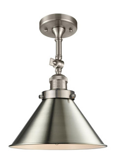 Briarcliff - 1 Light - 10 inch - Brushed Satin Nickel - Adjustable Semi-Flush Mount (3442|201F-SN-M10-SN-LED)