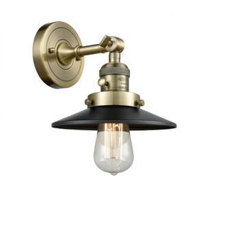 Railroad - 1 Light - 8 inch - Antique Brass - Adjustable Sconce (3442|203SW-AB-M6)