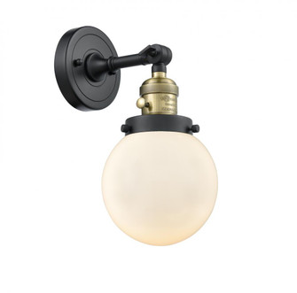 Beacon - 1 Light - 6 inch - Black Antique Brass - Adjustable Sconce (3442|203SW-BAB-G201-6)