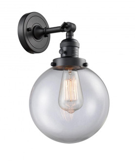 Beacon - 1 Light - 8 inch - Matte Black - Adjustable Sconce (3442|203SW-BK-G202-8)