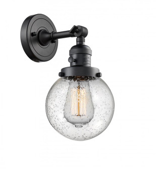 Beacon - 1 Light - 6 inch - Matte Black - Adjustable Sconce (3442|203SW-BK-G204-6)