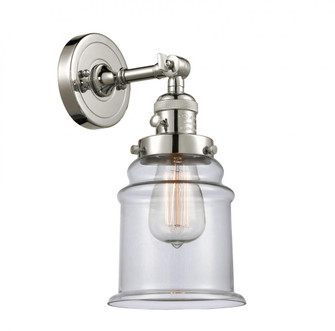 Canton - 1 Light - 7 inch - Polished Nickel - Sconce (3442|203SW-PN-G182)