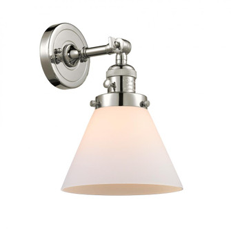 Cone - 1 Light - 8 inch - Polished Nickel - Sconce (3442|203SW-PN-G41)