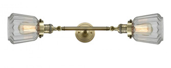 Chatham - 2 Light - 7 inch - Antique Brass - Adjustable Bath Vanity Light (3442|208L-AB-G142)