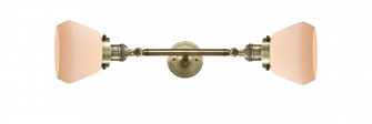 Fulton - 2 Light - 7 inch - Antique Brass - Adjustable Bath Vanity Light (3442|208L-AB-G171-LED)