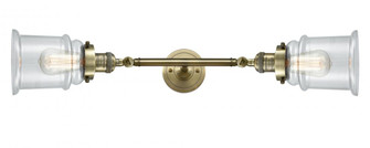 Canton - 2 Light - 6 inch - Antique Brass - Adjustable Bath Vanity Light (3442|208L-AB-G182-LED)