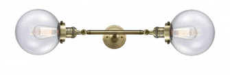 Beacon - 2 Light - 8 inch - Antique Brass - Adjustable Bath Vanity Light (3442|208L-AB-G204-8)