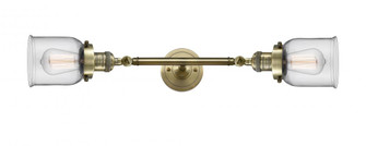 Bell - 2 Light - 5 inch - Antique Brass - Adjustable Bath Vanity Light (3442|208L-AB-G52-LED)