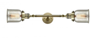 Bell - 2 Light - 5 inch - Antique Brass - Adjustable Bath Vanity Light (3442|208L-AB-G58-LED)