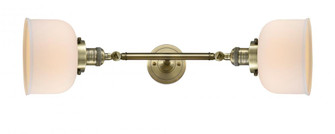 Bell - 2 Light - 8 inch - Antique Brass - Adjustable Bath Vanity Light (3442|208L-AB-G71)