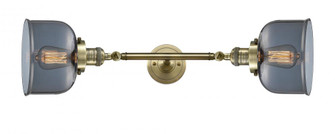 Bell - 2 Light - 8 inch - Antique Brass - Adjustable Bath Vanity Light (3442|208L-AB-G73-LED)