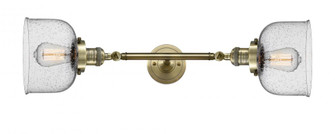 Bell - 2 Light - 8 inch - Antique Brass - Adjustable Bath Vanity Light (3442|208L-AB-G74)