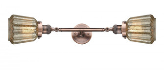 Chatham - 2 Light - 7 inch - Antique Copper - Adjustable Bath Vanity Light (3442|208L-AC-G146)