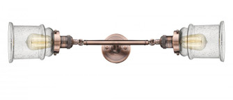 Canton - 2 Light - 6 inch - Antique Copper - Adjustable Bath Vanity Light (3442|208L-AC-G184-LED)