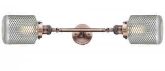 Stanton - 2 Light - 6 inch - Antique Copper - Adjustable Bath Vanity Light (3442|208L-AC-G262)