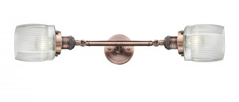 Colton - 2 Light - 6 inch - Antique Copper - Adjustable Bath Vanity Light (3442|208L-AC-G302)