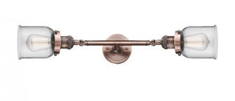 Bell - 2 Light - 5 inch - Antique Copper - Adjustable Bath Vanity Light (3442|208L-AC-G52)