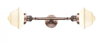 Oxford - 2 Light - 8 inch - Antique Copper - Adjustable Bath Vanity Light (3442|208L-AC-G531)