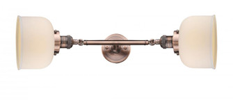 Bell - 2 Light - 8 inch - Antique Copper - Adjustable Bath Vanity Light (3442|208L-AC-G71)