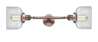 Bell - 2 Light - 8 inch - Antique Copper - Adjustable Bath Vanity Light (3442|208L-AC-G72)