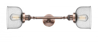 Bell - 2 Light - 8 inch - Antique Copper - Adjustable Bath Vanity Light (3442|208L-AC-G74-LED)