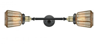 Chatham - 2 Light - 7 inch - Black Antique Brass - Adjustable Bath Vanity Light (3442|208L-BAB-G146-LED)
