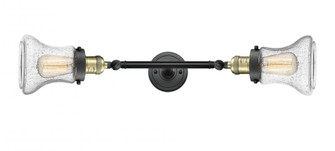 Bellmont - 2 Light - 6 inch - Black Antique Brass - Adjustable Bath Vanity Light (3442|208L-BAB-G194-LED)