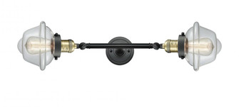 Oxford - 2 Light - 8 inch - Black Antique Brass - Adjustable Bath Vanity Light (3442|208L-BAB-G532)