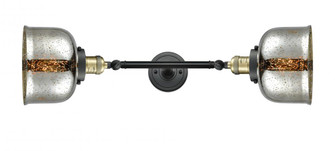 Bell - 2 Light - 8 inch - Black Antique Brass - Adjustable Bath Vanity Light (3442|208L-BAB-G78-LED)