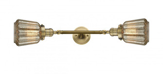 Chatham - 2 Light - 7 inch - Brushed Brass - Adjustable Bath Vanity Light (3442|208L-BB-G146-LED)
