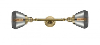 Fulton - 2 Light - 7 inch - Brushed Brass - Adjustable Bath Vanity Light (3442|208L-BB-G173-LED)
