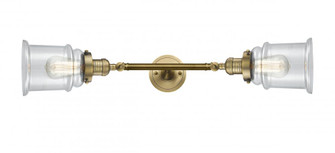Canton - 2 Light - 6 inch - Brushed Brass - Adjustable Bath Vanity Light (3442|208L-BB-G182)