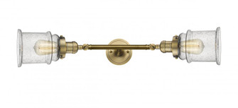 Canton - 2 Light - 6 inch - Brushed Brass - Adjustable Bath Vanity Light (3442|208L-BB-G184-LED)
