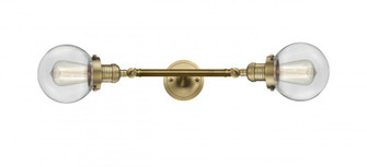 Beacon - 2 Light - 6 inch - Brushed Brass - Adjustable Bath Vanity Light (3442|208L-BB-G202-6)