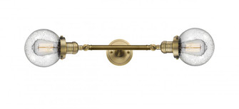 Beacon - 2 Light - 6 inch - Brushed Brass - Adjustable Bath Vanity Light (3442|208L-BB-G204-6)