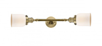 Bell - 2 Light - 5 inch - Brushed Brass - Adjustable Bath Vanity Light (3442|208L-BB-G51)